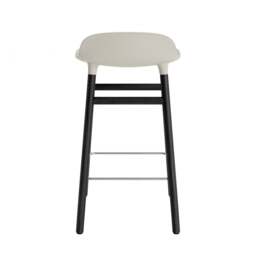 Normann Copenhagen Form Barstool - Wood - 65cm - Light Grey - Black Oak Legs Shell Colour: Light Grey, Leg Colour: Black Oak - thumbnail 4