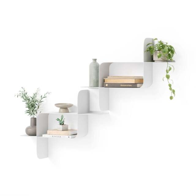 Umbra Montage Metal Wall Shelf - Set of 2 - White - image 1