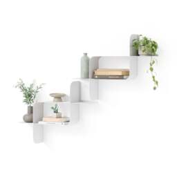 Umbra Montage Metal Wall Shelf - Set of 2 - White - thumbnail 1