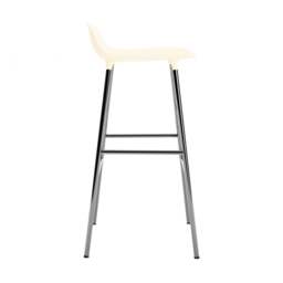 Normann Copenhagen Form Barstool - 75cm - Cream - Chrome Legs Shell Colour: Cream, Leg Colour: Chrome - thumbnail 3