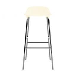 Normann Copenhagen Form Barstool - 75cm - Cream - Chrome Legs Shell Colour: Cream, Leg Colour: Chrome - thumbnail 2