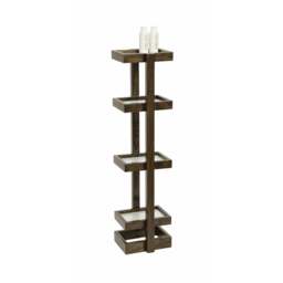 Wireworks Mezza Four Shelf Bathroom Washstand - Dark Oak