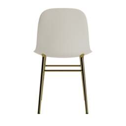 Normann Copenhagen Form Chair - Light Grey - Brass Legs Shell Colour: Light Grey, Leg Colour: Brass - thumbnail 4