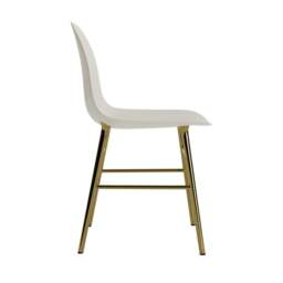Normann Copenhagen Form Chair - Light Grey - Brass Legs Shell Colour: Light Grey, Leg Colour: Brass - thumbnail 3