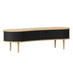 Umage Audacious TV Bench - Oak - Charcoal Colour: Charcoal - thumbnail 1