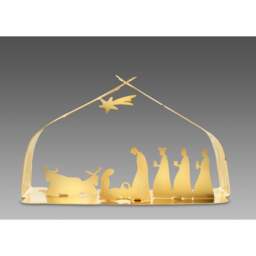 Alessi Bark Christmas Crib Nativity Scene - Gold Plated Steel - thumbnail 3