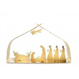 Alessi Bark Christmas Crib Nativity Scene - Gold Plated Steel - thumbnail 2