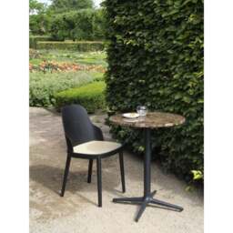 Normann Copenhagen Allez Round Cafe Table - 4 Leg - H75 O60 cm - Coffee Marble Tabletop Colour: Coffee (Marble) - thumbnail 4