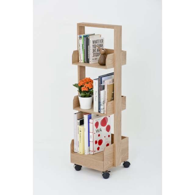 Wireworks Mini Bookie Rolling Bookcase - Oak - image 1