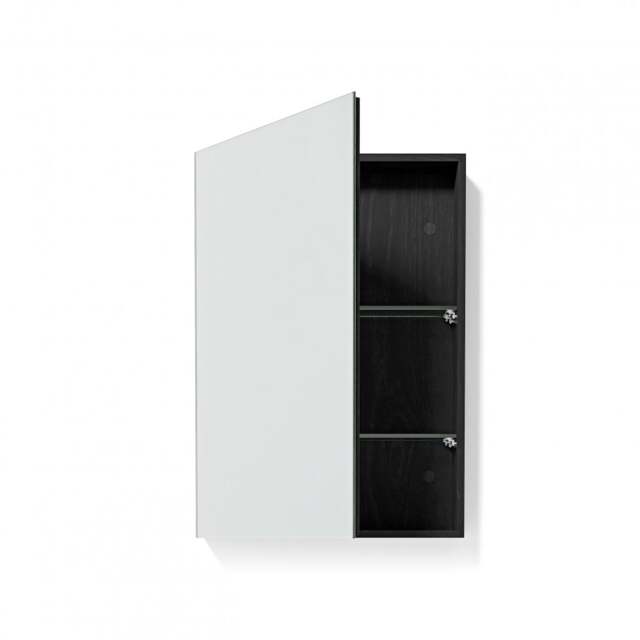 Wireworks Slimfit Magnifier Bathroom Cabinet 600 - Dark Oak - image 1