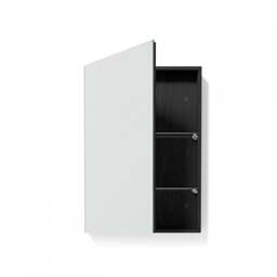 Wireworks Slimfit Magnifier Bathroom Cabinet 600 - Dark Oak - thumbnail 1