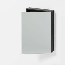 Wireworks Slimfit Magnifier Bathroom Cabinet 600 - Dark Oak - thumbnail 3