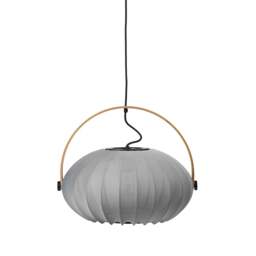Halo Design DC Textile Pendant Light - O 40 cm Colour: Stone Grey