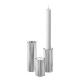Georg Jensen Bernadotte Tealight/Taper Candle Holders - Set of 3