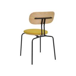 Umage Curious Dining Chair - Oak - Black Legs - Curry Sun Cushion Leg Colour: Black Legs, Colour: Curry Sun - thumbnail 2