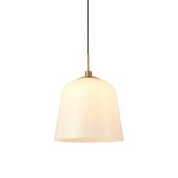 Halo Design Room 49 Opal Glass Pendant Light - O 30cm - Antique Brass Size:  30cm - thumbnail 1