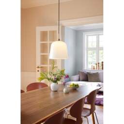 Halo Design Room 49 Opal Glass Pendant Light - O 30cm - Antique Brass Size:  30cm - thumbnail 2