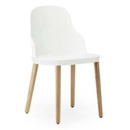Normann Copenhagen Allez Chair - White - Lacquered Oak Legs - Polyamide Seat Colour: White, Leg Colour: Lacquered Oak, Seat Option: Polyamide - thumbnail 1