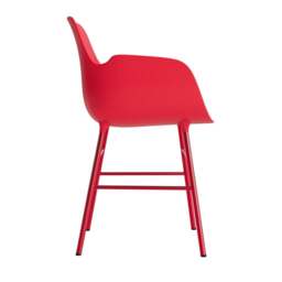Normann Copenhagen Form Armchair - Bright Red - Bright Red Legs Shell Colour: Bright Red, Leg Colour: Matching Shell Colour - thumbnail 3