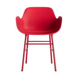 Normann Copenhagen Form Armchair - Bright Red - Bright Red Legs Shell Colour: Bright Red, Leg Colour: Matching Shell Colour - thumbnail 2