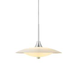 Halo Design Baroni Opal Glass Pendant Light - O 35cm Size:  35cm, Colour: Aluminium