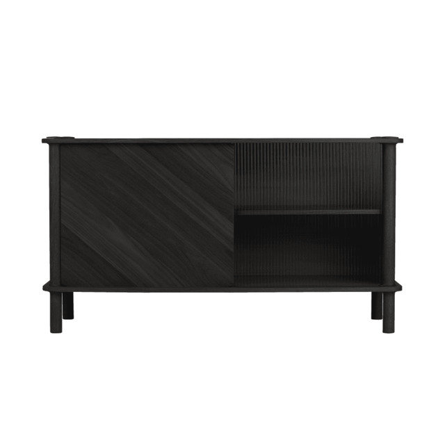 Umage Italic Sideboard - Black Oak - 1 Oak Door & 1 Glass Door door option: 1 Oak Door & 1 Glass Door - image 1