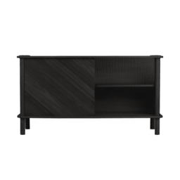 Umage Italic Sideboard - Black Oak - 1 Oak Door & 1 Glass Door door option: 1 Oak Door & 1 Glass Door - thumbnail 1