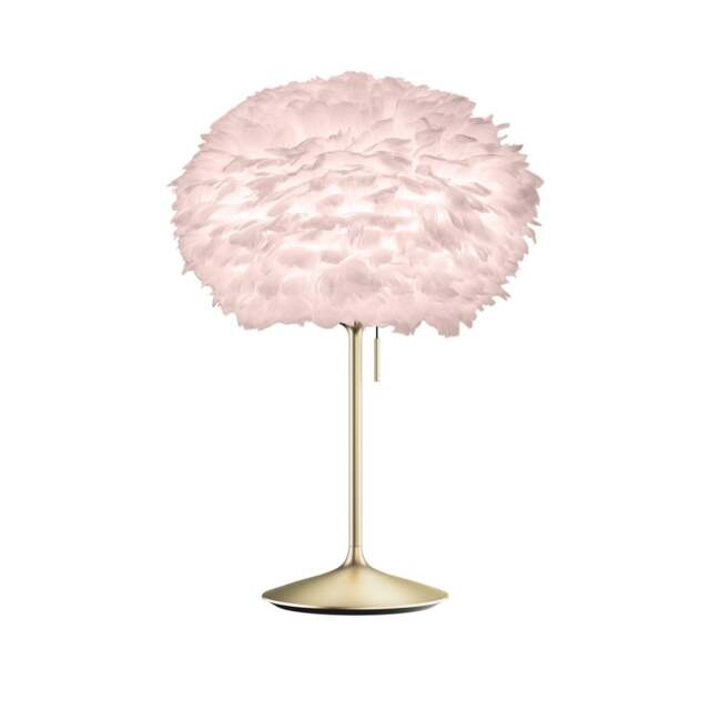 Umage Eos Table Lamp - Light Rose Feather Eos Medium/Brushed Brass Sante Stand - image 1