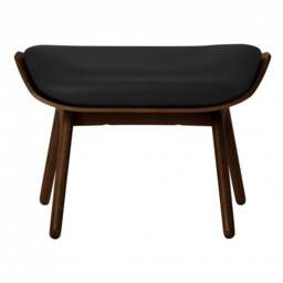 Umage The Reader Ottoman - Hope Leather Upholstery - Dark Oak - Hope Leather Black Wood: Dark Oak, Colour: Black - thumbnail 2