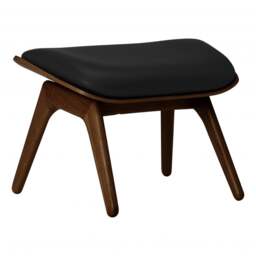 Umage The Reader Ottoman - Hope Leather Upholstery - Dark Oak - Hope Leather Black Wood: Dark Oak, Colour: Black - thumbnail 1