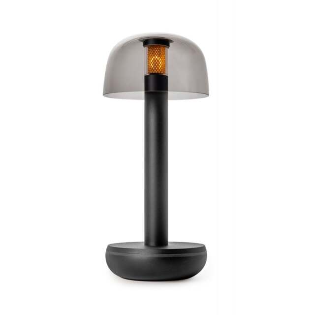 Humble Two Table Light - Black - Smoked Glass Shade - image 1