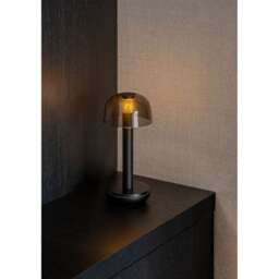 Humble Two Table Light - Black - Smoked Glass Shade - thumbnail 2