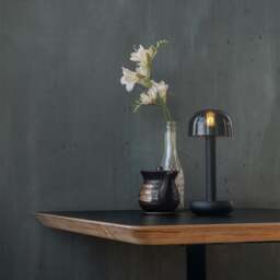 Humble Two Table Light - Black - Smoked Glass Shade - thumbnail 5