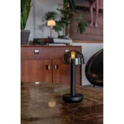 Humble Two Table Light - Black - Smoked Glass Shade - thumbnail 3