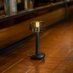 Humble Two Table Light - Black - Smoked Glass Shade - thumbnail 4