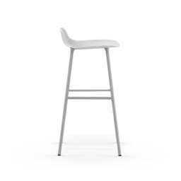Normann Copenhagen Form Barstool - 75cm - White - White Legs Shell Colour: White, Leg Colour: Matching Shell Colour - thumbnail 3