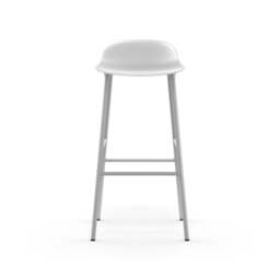 Normann Copenhagen Form Barstool - 75cm - White - White Legs Shell Colour: White, Leg Colour: Matching Shell Colour - thumbnail 2