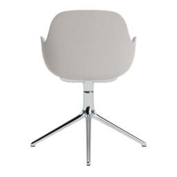 Normann Copenhagen Form Armchair Swivel - 4 Leg - Warm Grey - Aluminium Legs Shell Colour: Warm Grey, Leg Colour: Aluminium - thumbnail 4