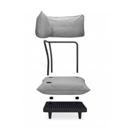 Fatboy Paletti Modular Outdoor Lounge Furniture - Rock Grey Option: Modular Corner Seat - thumbnail 2