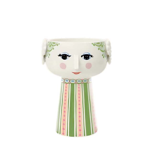 Bjorn Wiinblad Eva Vase Vase - H 20.3cm - Green - image 1