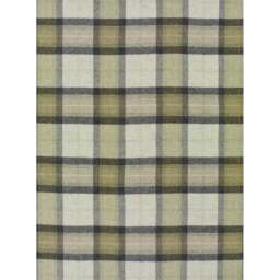 Bronte By Moon Skye Check Pure New Wool Throw - Green - thumbnail 3