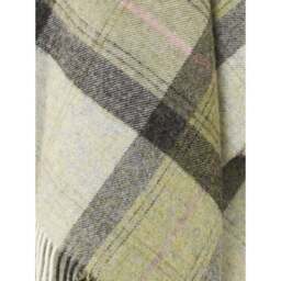 Bronte By Moon Skye Check Pure New Wool Throw - Green - thumbnail 2