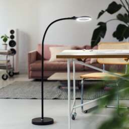 Halo Design Magni Rechargeable Superflex Portable Floor Lamp - Black - 3x Magnification - thumbnail 2