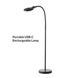 Halo Design Magni Rechargeable Superflex Portable Floor Lamp - Black - 3x Magnification - thumbnail 4