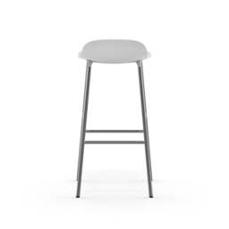 Normann Copenhagen Form Barstool - 75cm - White - Chrome Legs Shell Colour: White, Leg Colour: Chrome - thumbnail 4