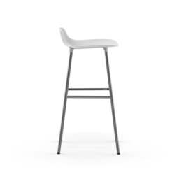 Normann Copenhagen Form Barstool - 75cm - White - Chrome Legs Shell Colour: White, Leg Colour: Chrome - thumbnail 3