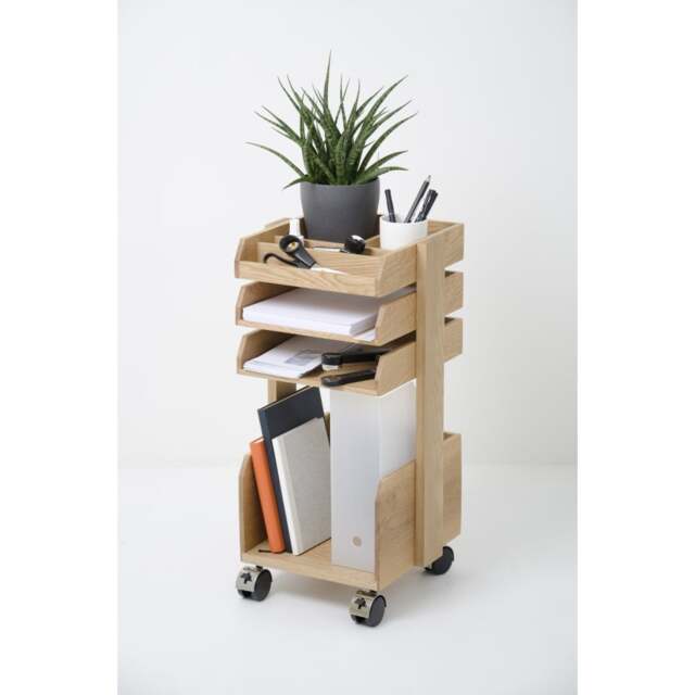 Wireworks Casper Rolling Workspace Organiser - Oak - image 1