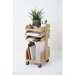 Wireworks Casper Rolling Workspace Organiser - Oak