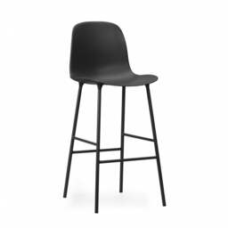 Normann Copenhagen Form Bar Chair - 75cm - Black Shell Colour: Black