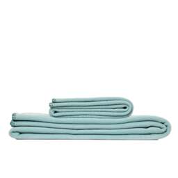 Tweedmill Textiles Plain Fleece Throw with Blanket Stitch - Turtle Green - Small Colour: Turtle Green, Size: Small 72.5x145cm
